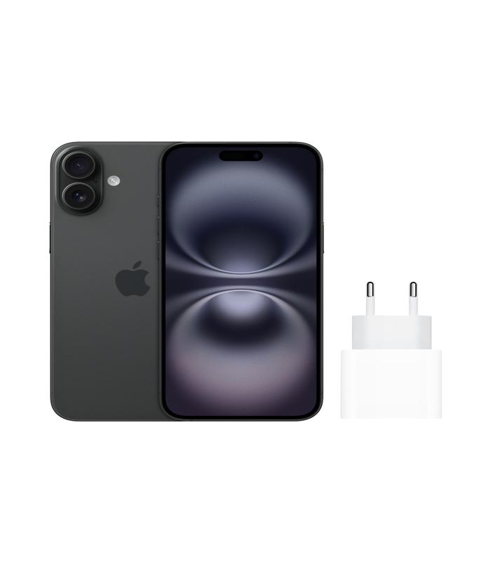 Apple iPhone 16 128GB Zwart + Apple Snellader